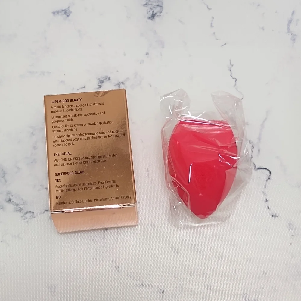 YENSA SKIN ON SKIN BEAUTY SPONGE Sealed RED NEW IN BOX
